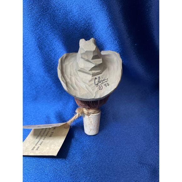 Spit N Whittle Helen Back Carved Bottle Stopper Cork - Picture 3 of 6